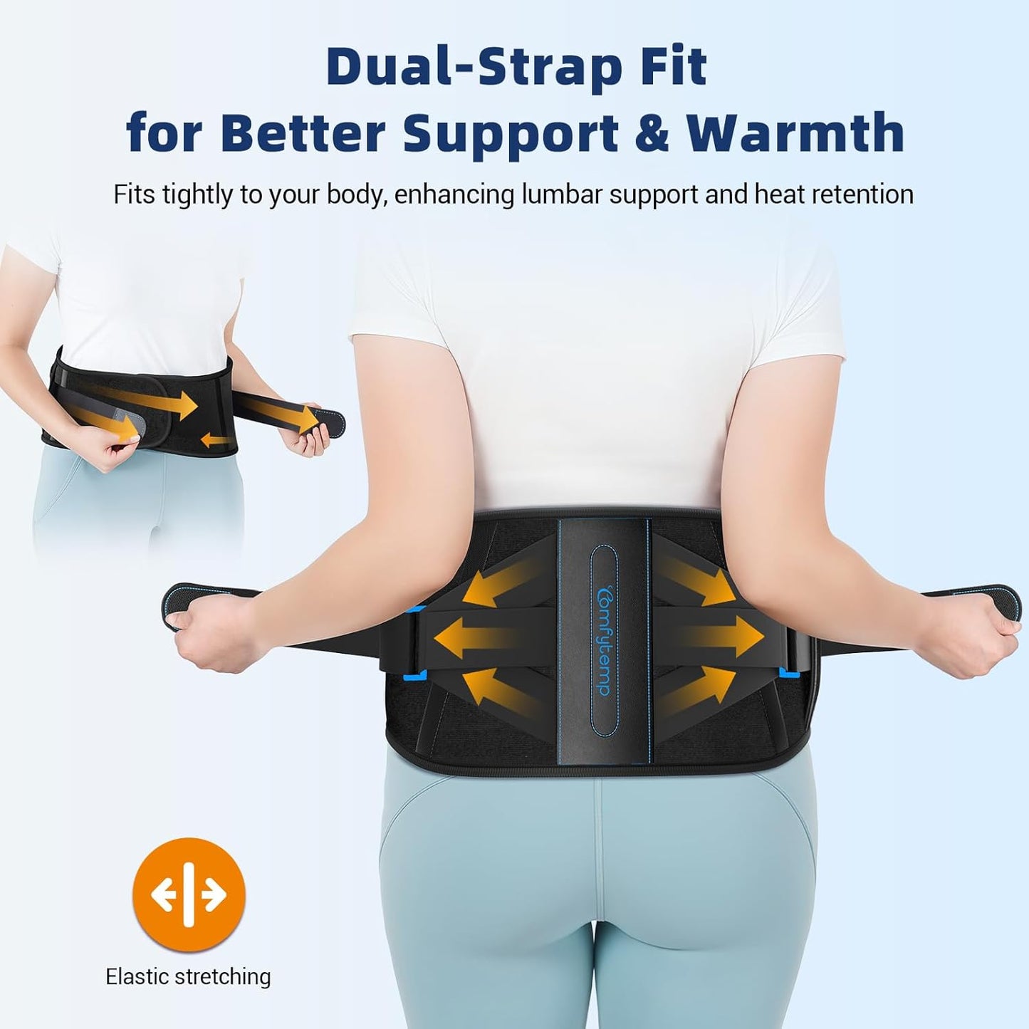 Heating Pad with Back Brace for Lower Back