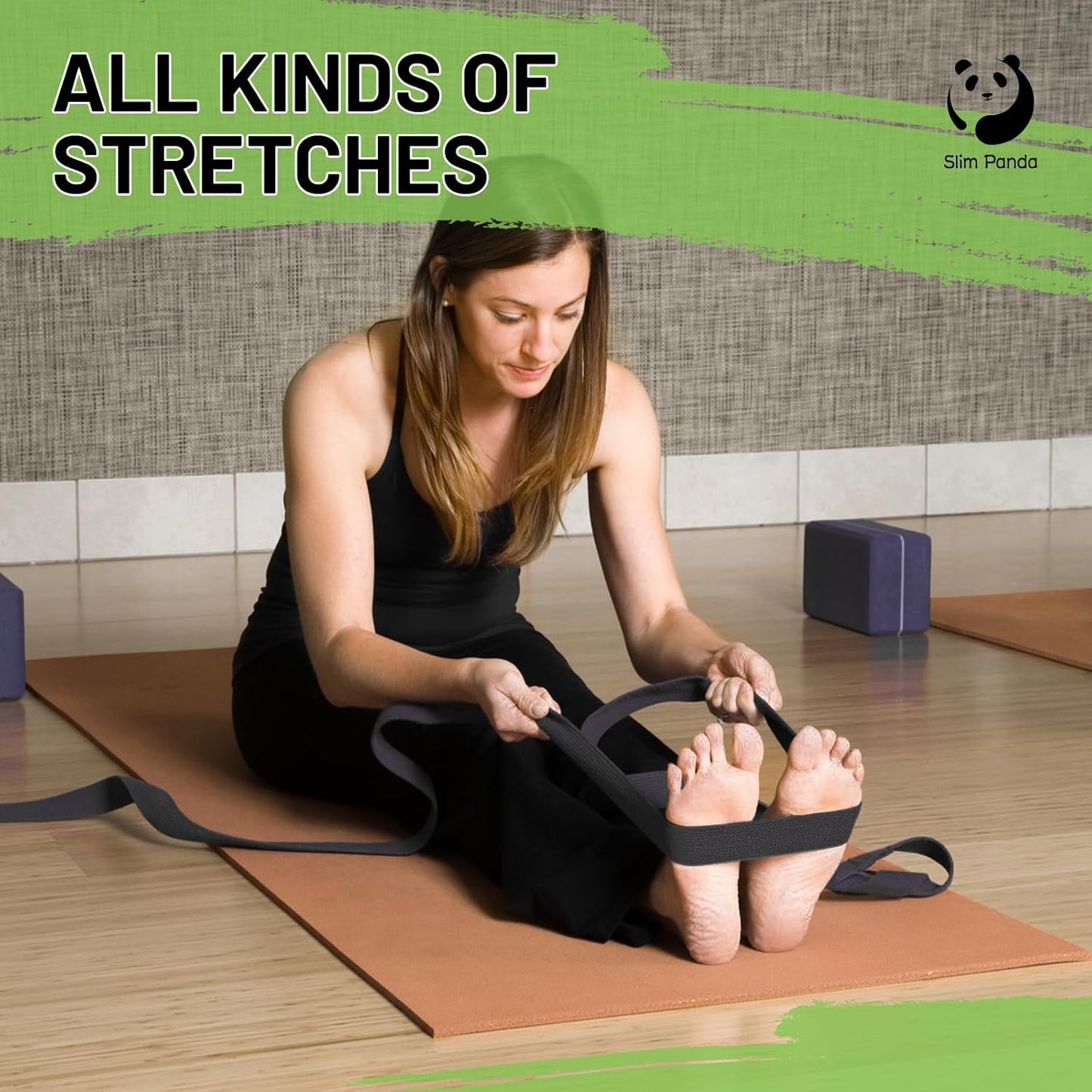 Slim Panda Yoga Strap for Stretching