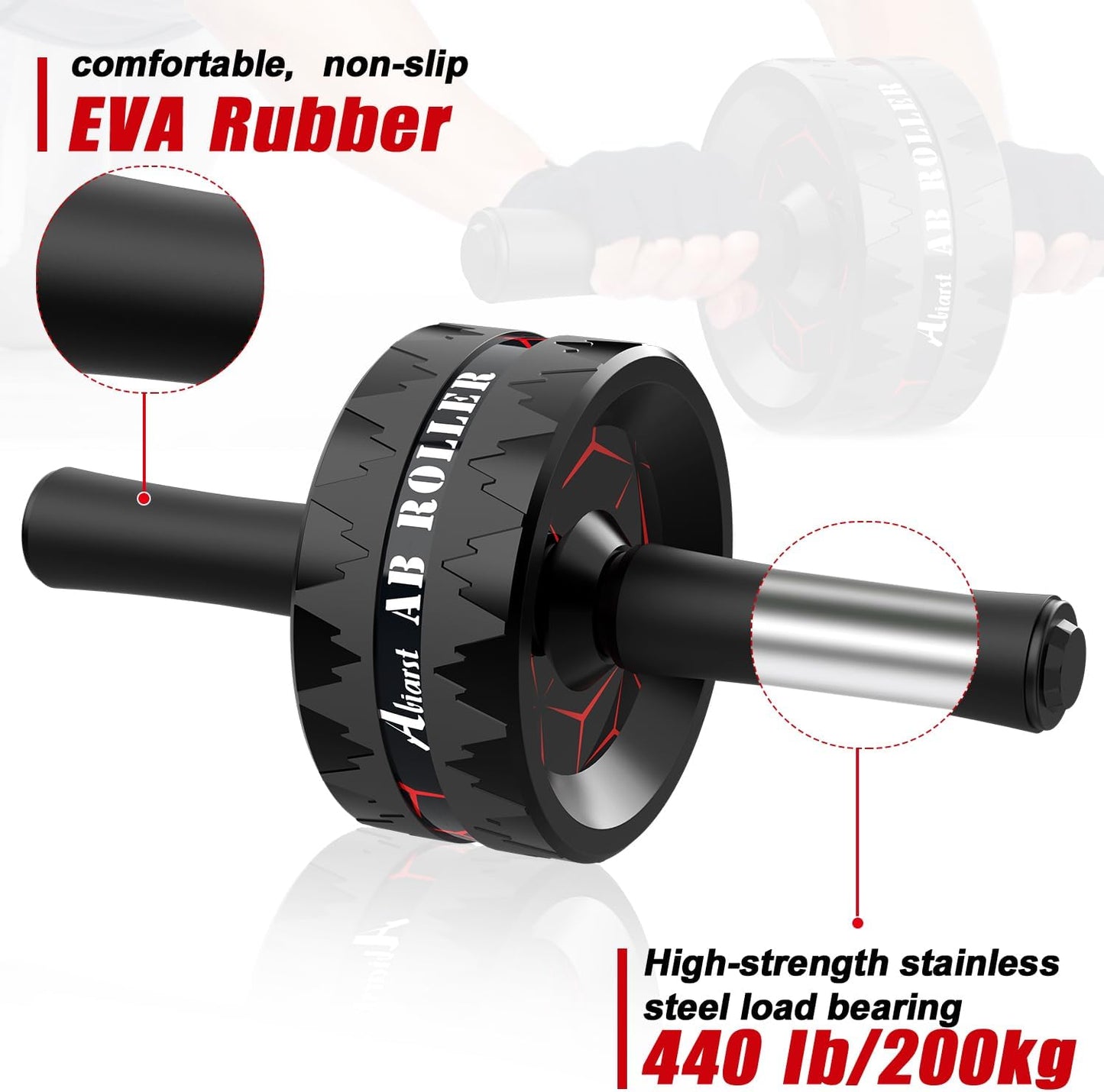 Ab Roller Wheel, Abs Workout Equipment for Abdominal & Core Strength Training