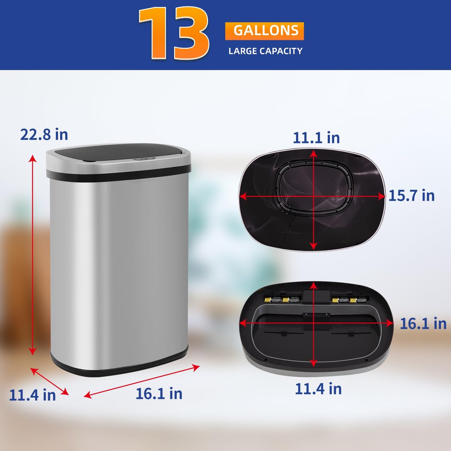 Gallon Trash Can with Lid