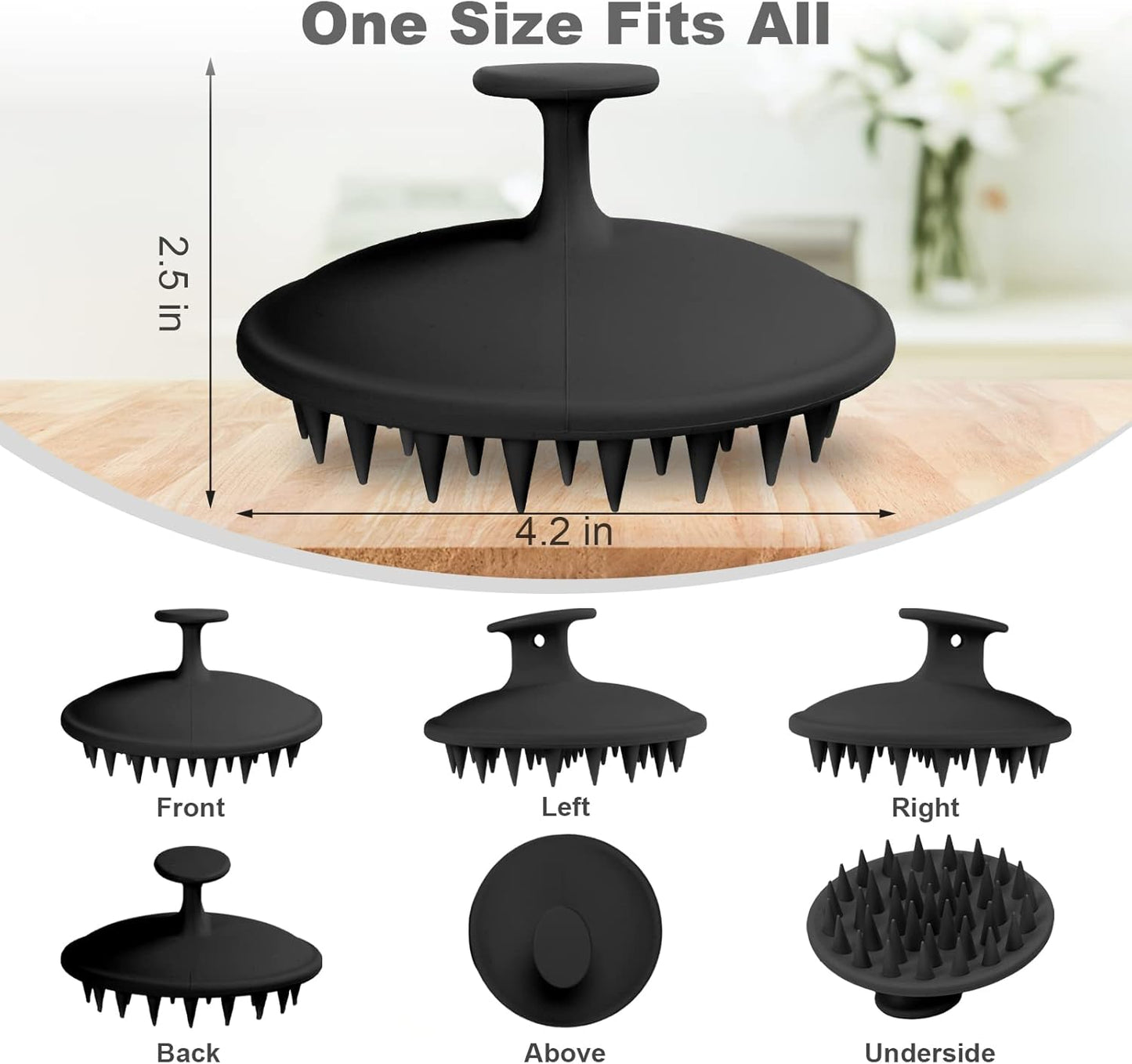 Silicone Scalp Massager Shampoo Brush