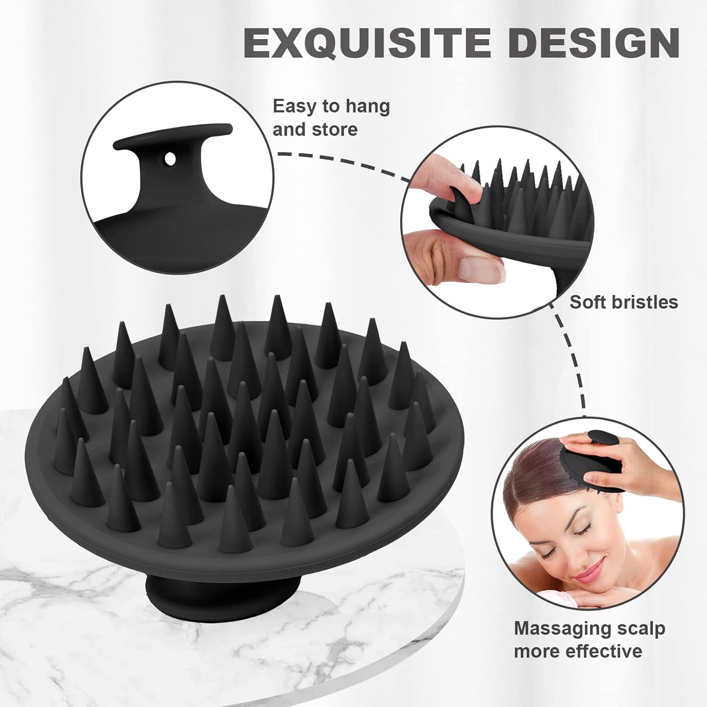 Silicone Scalp Massager Shampoo Brush