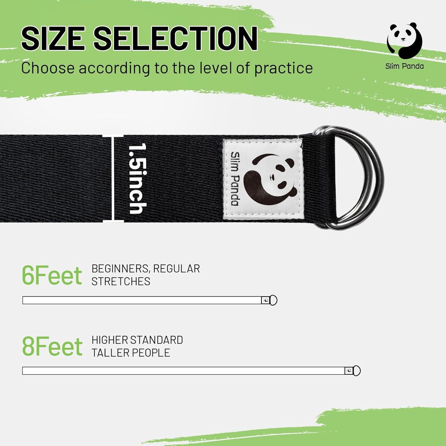 Slim Panda Yoga Strap for Stretching