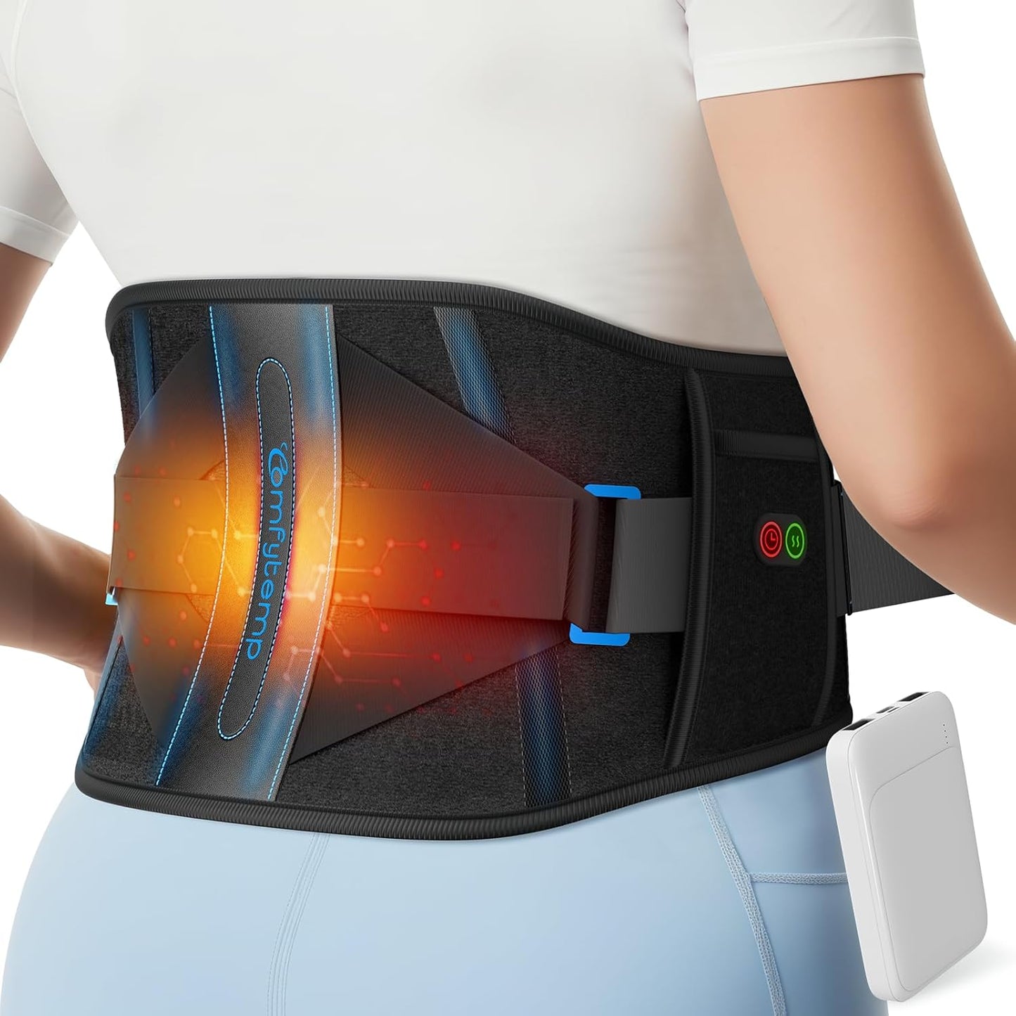 Heating Pad with Back Brace for Lower Back