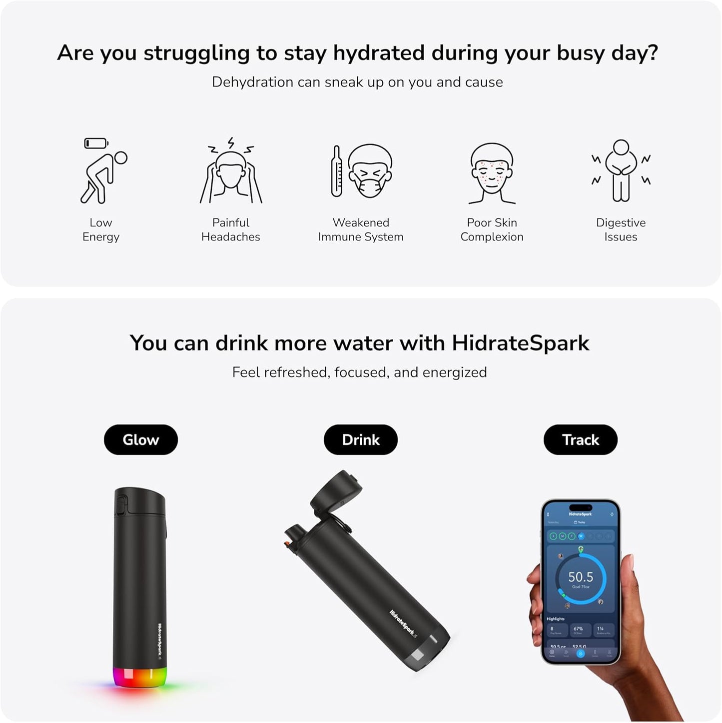 Hidrate Spark PRO Smart Water Bottle
