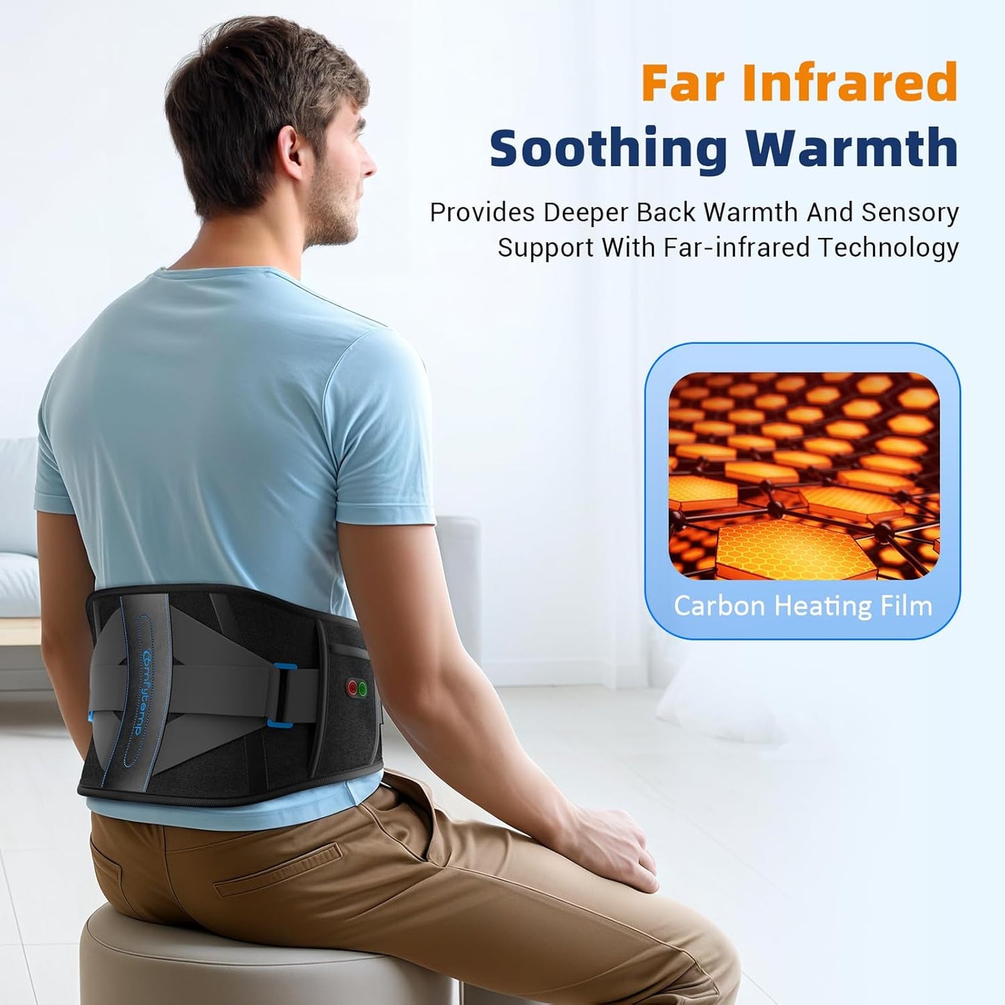 Heating Pad with Back Brace for Lower Back