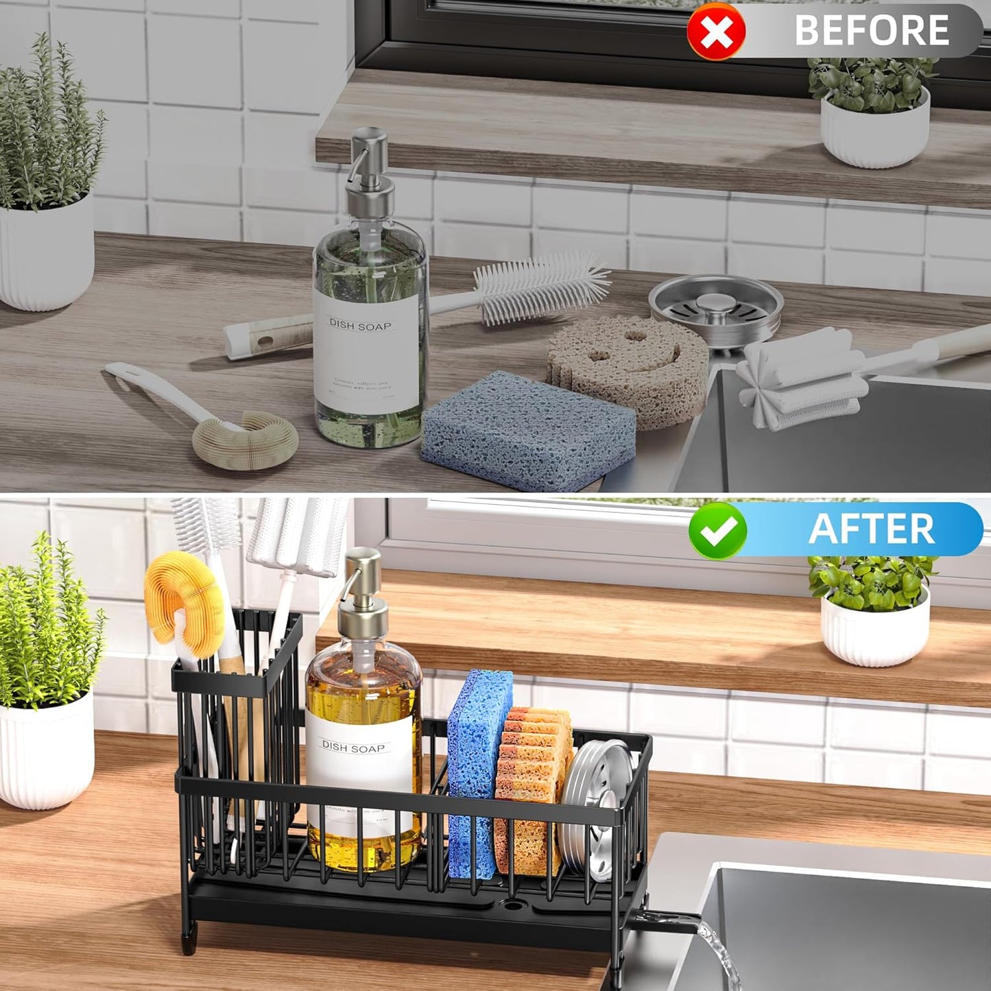 Cisily Sponge Holder for Kitchen Sink